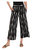 Rhea Wide Leg Crop Pants In Black - Black