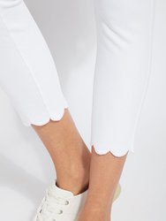 Scallop Edge Ankle Denim Legging