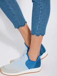 Scallop Edge Ankle Denim Legging