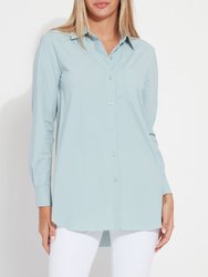 Schiffer Button Down Shirt - Plus Size - Glass