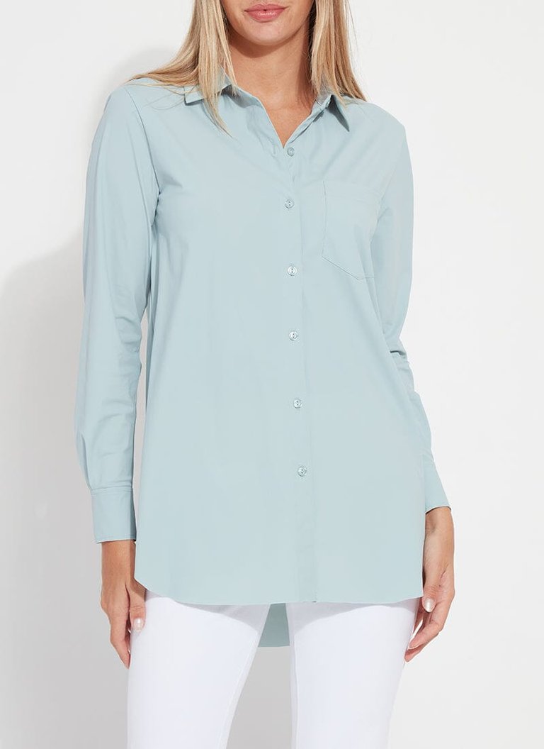 Schiffer Button Down Shirt - Plus Size - Glass