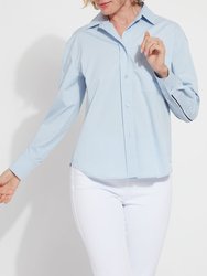 Sofia Button Down Shirt - Oxford Blue