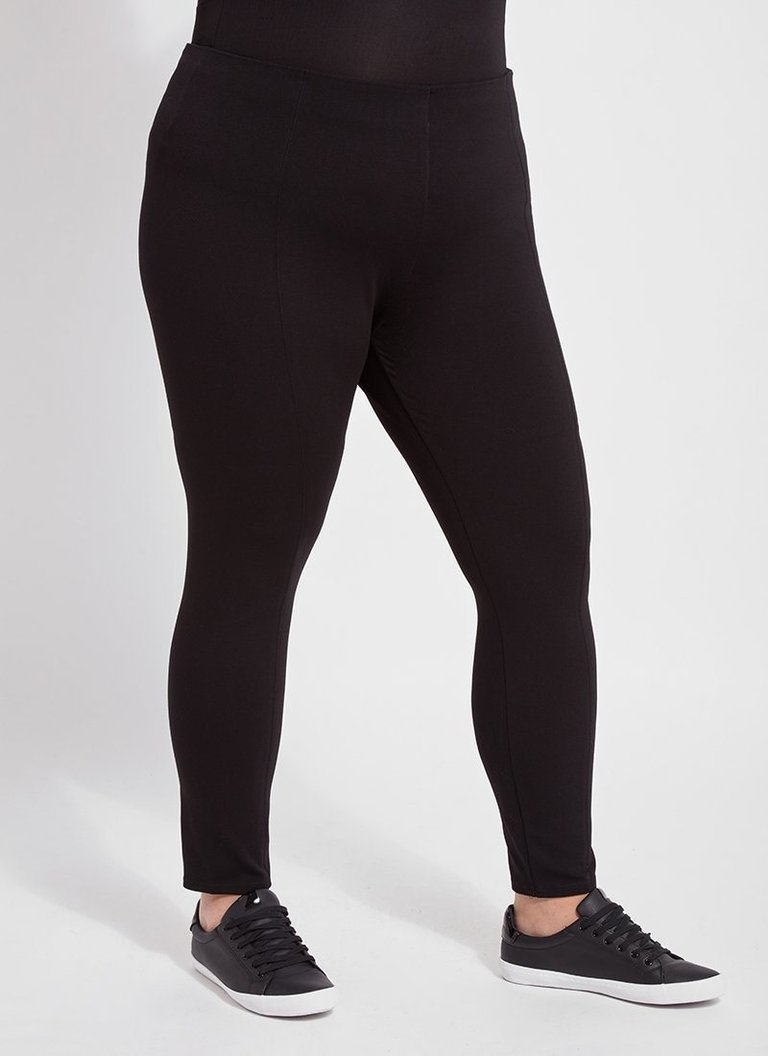 Taylor Seamed Legging (Plus Size) - Black