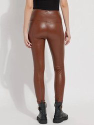 Textured Leather Legging