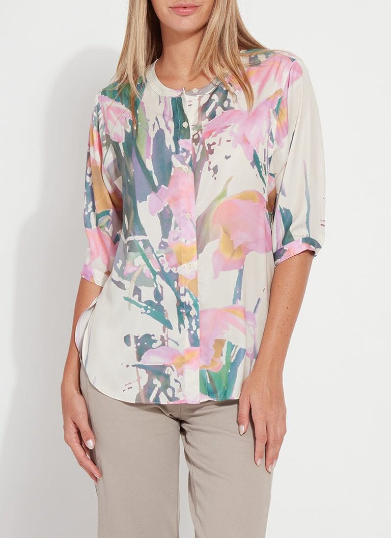 Viviana Satin Shirt - Jazzy Floral