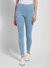 Waist-to-Ankle Denim Leggings - Bleached Blue