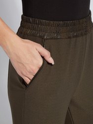 Women's Autumnal Gathered Waist Pant In Deep Olive