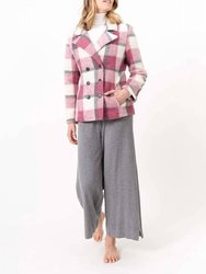 Db Woven L/S Plaid Jacket - Pink Combo