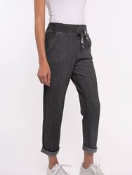 Quilted Casual Jogger Pant - Anthracite
