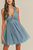 Blue Tulle Mini Dress - Blue