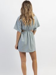Cutout Short Sleeve Mini Dress