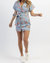 Denim Belted Mini Dress - Fleur