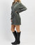 Disco Belt Plisse Mini Dress In Olive