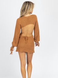 Knit Long Sleeve O-Ring Cover Up