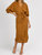 Knit Wrap Sweater Midi Dress - Camel