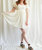 Linen Babydoll Dress In White - White