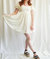 Linen Babydoll Dress In White - White