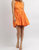 Linen Halterneck Mini Dress - Tangerine