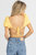 Linen Puff Sleeve Open-Back Crop