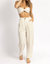 Linen Ruched Crop + Pant Set