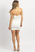 Linen Strapless Slit Mini Dress
