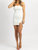 Linen Strapless Slit Mini Dress