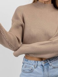 Mockneck Longsleeve Crop Sweater