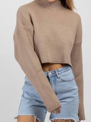Mockneck Longsleeve Crop Sweater