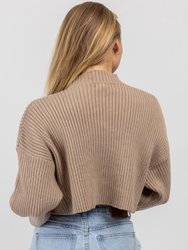 Mockneck Longsleeve Crop Sweater