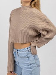 Mockneck Longsleeve Crop Sweater