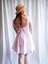 Nantucket Striped Mini Dress In Pink/White