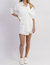 Serena Asymmetric Layered Shirt Dress - White