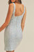 Sleeveless Sequin Scoop Neckline Mini Dress