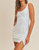 Sleeveless Sequin Scoop Neckline Mini Dress - White