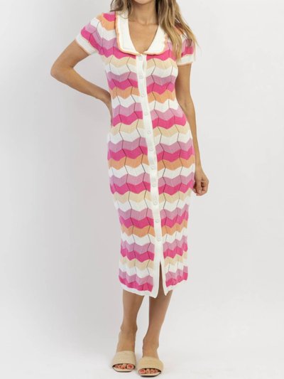 MABLE Stripe Crochet Midi Dress product