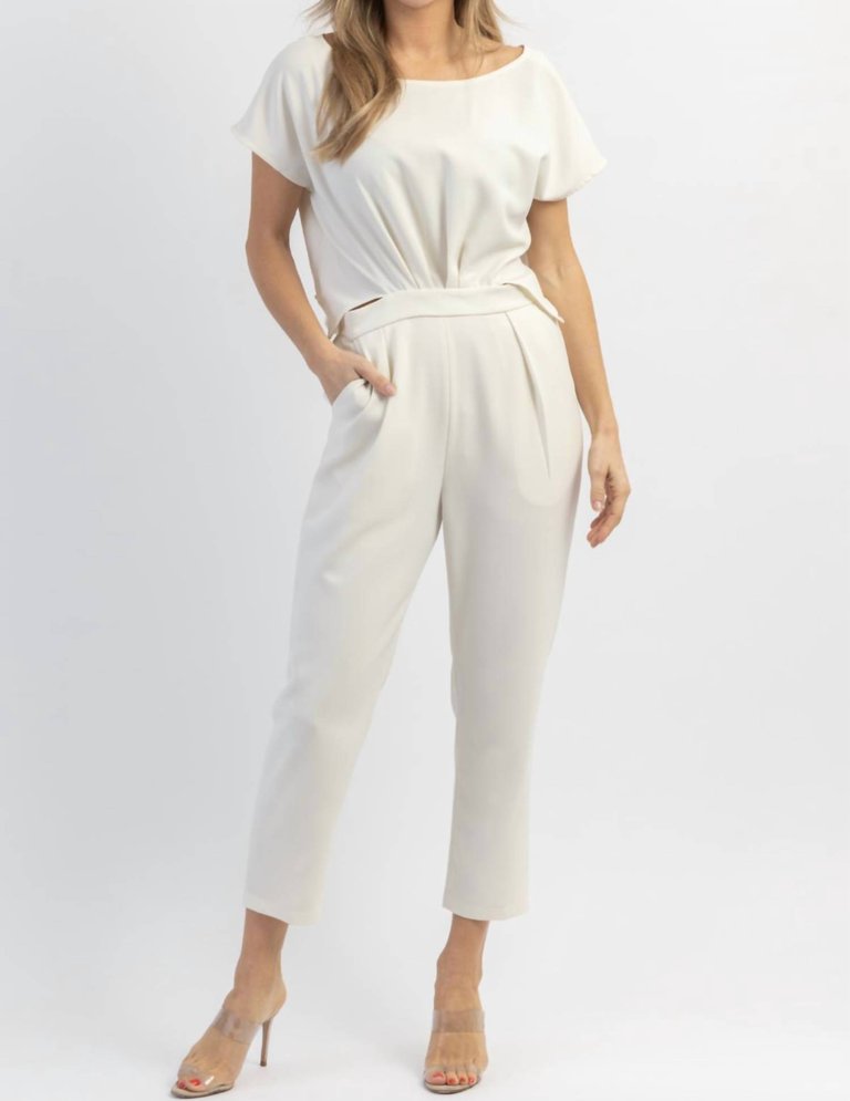 Top + Bottom Joint Jumpsuit - Cream