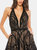 Embellished Plunging Halter A-Line Gown