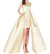 High Low Gown In Gold - Gold