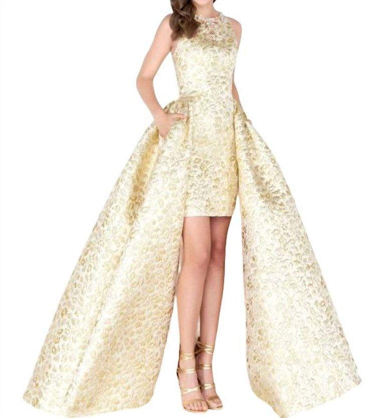 High Low Gown In Gold - Gold