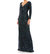 Long Sleeve Sequined Gown - Midnight