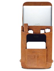 15" MacCase Premium Leather MacBook Pro Flight Jacket W/ Backpack Opt