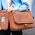 15" MacCase Premium Leather MacBook Pro Messenger Bag w/ Sleeve