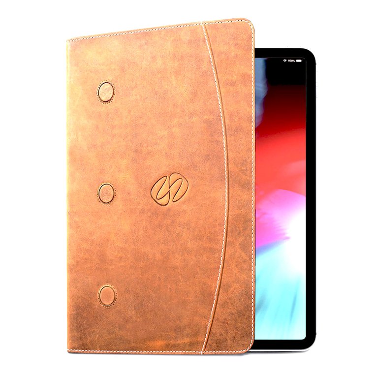 MacCase Premium Leather Gen 3 iPad Pro 12.9 Folio Case - Vintage