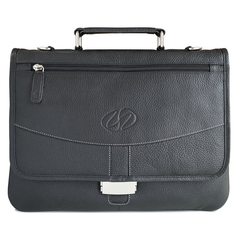 MacCase Premium Leather iPad Pro Briefcase - Black