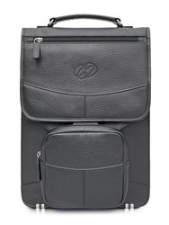 MacCase Premium Leather Vertical BriefCase - Black