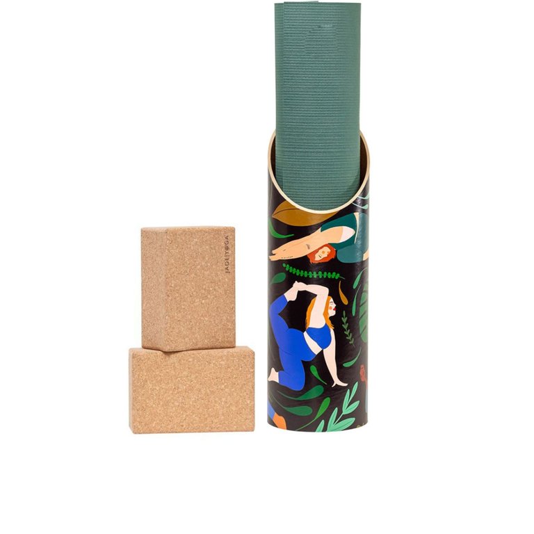 In The Garden Yoga Mat Tube - Black