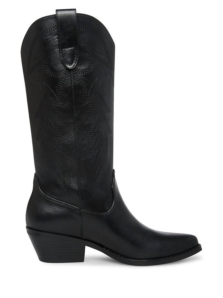 Redford Western Boot In Black - Black