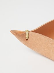 Rectangular Laced Natural Leather Tray 