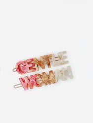 Gentlewoman’s Agreement™ Hair Clip Set in Coral