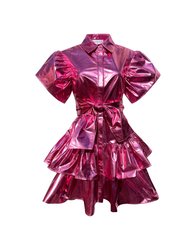 Dragon Fire Dress - Pink Metallic